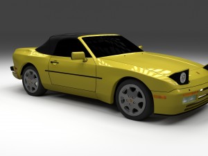 porsche 944 convertible hdri 3D Model