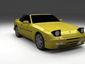 porsche 944 convertible hdri 3D Model