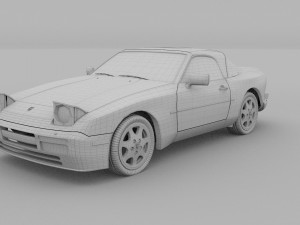 porsche 944 convertible hdri 3D Model