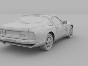 porsche 944 convertible hdri 3D Model