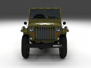 full w chassis jeep willys mb military hdri 3D मॉडल