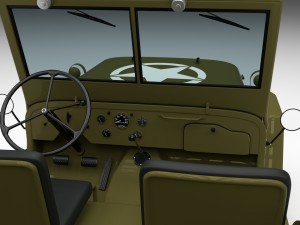 full w chassis jeep willys mb military hdri 3D मॉडल