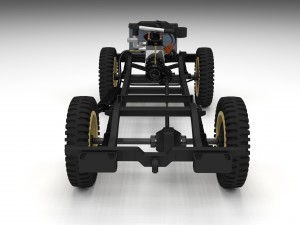 full w chassis jeep willys mb military hdri 3D मॉडल