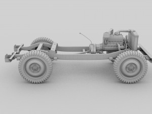 full w chassis jeep willys mb military hdri 3D मॉडल