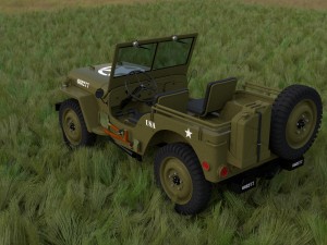 full w chassis jeep willys mb military hdri 3D मॉडल