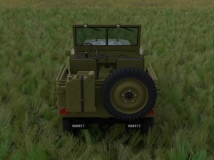 full w chassis jeep willys mb military hdri 3D मॉडल
