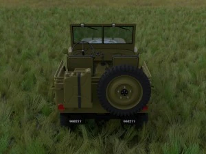 full w chassis jeep willys mb military hdri 3D Model