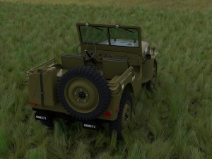 full w chassis jeep willys mb military hdri 3D मॉडल