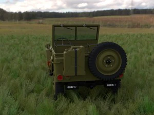 full w chassis jeep willys mb military hdri 3D Model