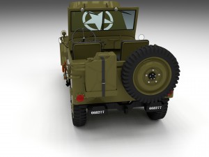 full w chassis jeep willys mb military hdri 3D मॉडल