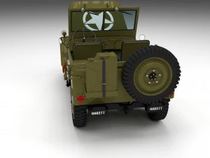 full w chassis jeep willys mb military hdri 3D Model