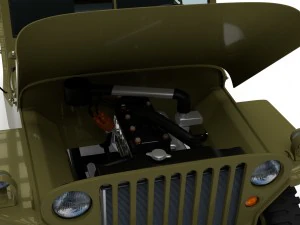 full w chassis jeep willys mb military hdri 3D Model