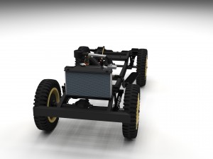 full w chassis jeep willys mb military top hdri 3D 모델