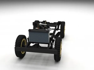 full w chassis jeep willys mb military top hdri 3D Model