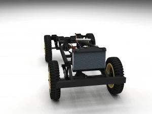 full w chassis jeep willys mb military top hdri 3D Model