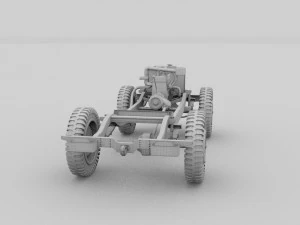 full w chassis jeep willys mb military top hdri 3D Model