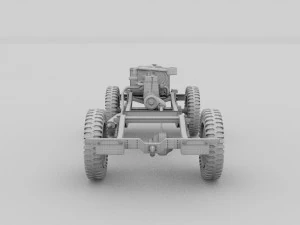 full w chassis jeep willys mb military desert hd 3D Model