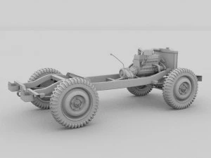 full w chassis jeep willys mb military desert hd 3D Model