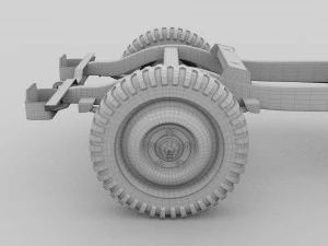 full w chassis jeep willys mb military desert hd 3D Model