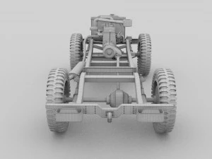 full w chassis jeep willys mb military desert hd 3D Model