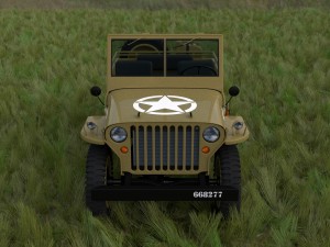 full w chassis jeep willys mb military desert hd Modelo 3D