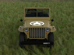 full w chassis jeep willys mb military desert hd 3D Model