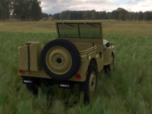 full w chassis jeep willys mb military desert hd Modelo 3D