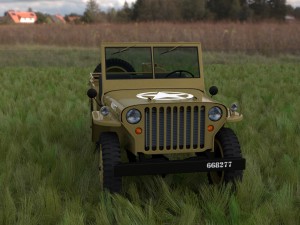 full w chassis jeep willys mb military desert hd Modelo 3D