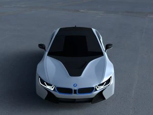 bmw i8 white hdri 3D Model