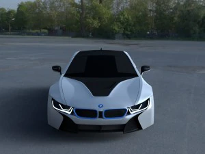 bmw i8 white hdri 3D Model