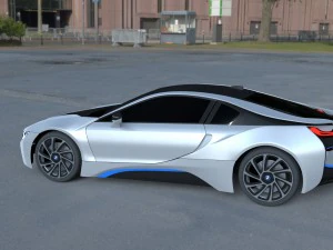 bmw i8 white hdri 3D Model