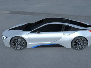 bmw i8 white hdri 3D Model
