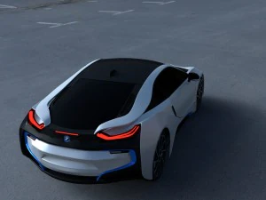 bmw i8 white hdri 3D Model