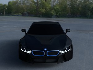bmw i8 black hdri 3D 模型