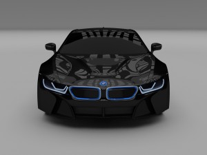 bmw i8 black hdri 3D 모델