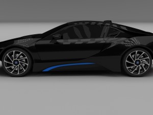 bmw i8 black hdri 3D 모델