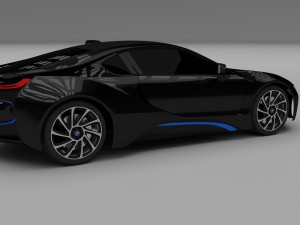 bmw i8 black hdri 3D 모델