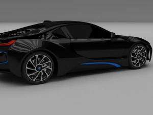 bmw i8 black hdri 3D Model