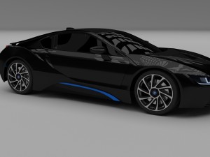bmw i8 black hdri 3D 모델