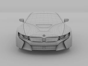 bmw i8 black hdri 3D Model