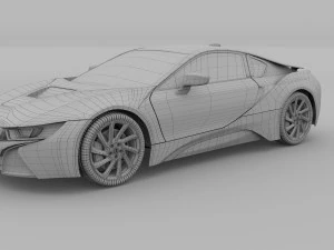 bmw i8 black hdri 3D Model