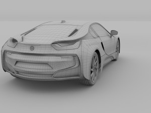 bmw i8 black hdri 3D 모델