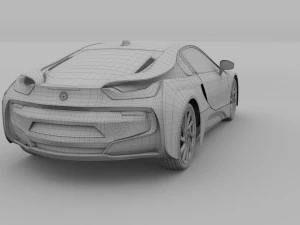 bmw i8 black hdri 3D Model
