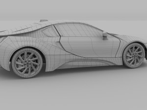 bmw i8 black hdri 3D 모델