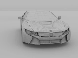 bmw i8 black hdri 3D Model