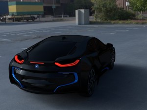 bmw i8 black hdri 3D 모델