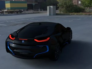 bmw i8 black hdri 3D Model