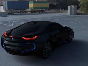 bmw i8 black hdri 3D 모델