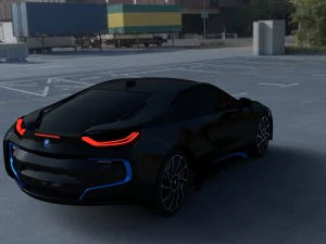 bmw i8 black hdri 3D Model