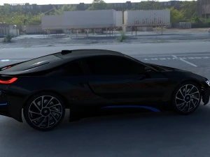 bmw i8 black hdri 3D Model
